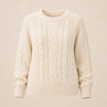 Cozy Cable Knit Crew Neck Sweater