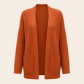 Warm Open Front Knit Cardigan with Pockets