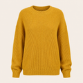 Chunky Ribbed Crew Neck Autumn Sweater