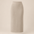 Soft Ribbed Knit Midi Skirt
